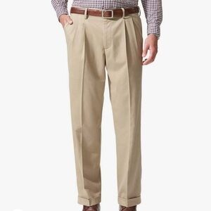 Dockers Premium Comfort Khaki Pleated Cuffed Pants 40x30